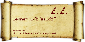 Lehner László névjegykártya